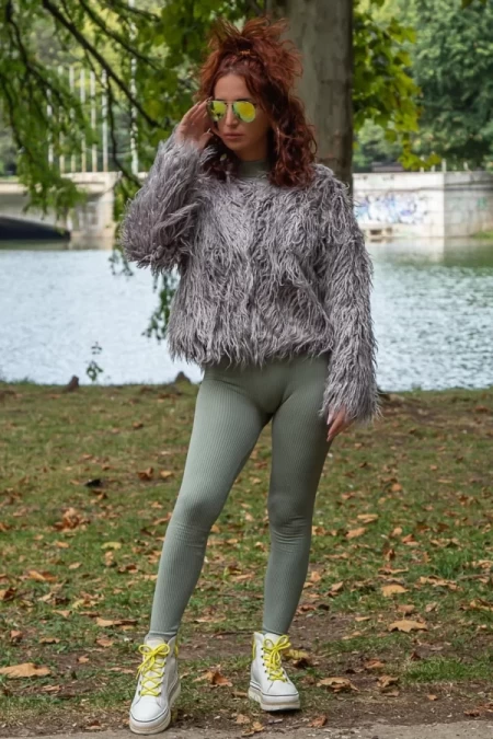 Damen A-18 Grey Jacke Mode