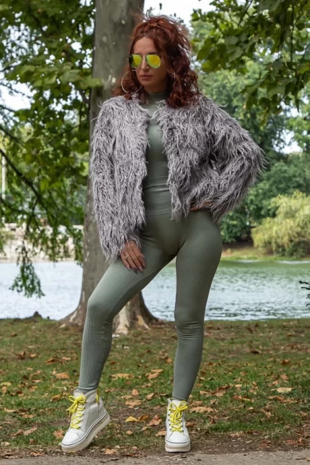 Damen A-18 Grey Jacke Mode