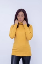 Frauenbluse mit Kragen D582 Gelb Mode