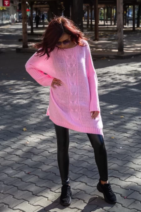 Frauen 8942 rosa Pullover Mode