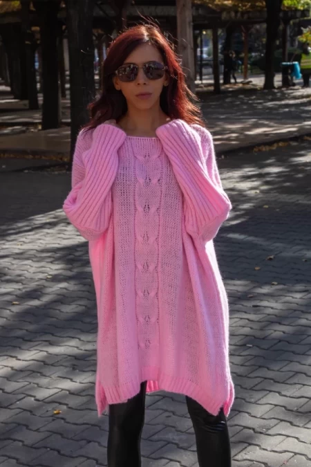 Frauen 8942 rosa Pullover Mode