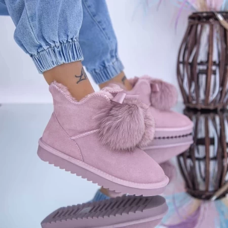 Frauen UG WL107 Lederstiefel rosa | Mei