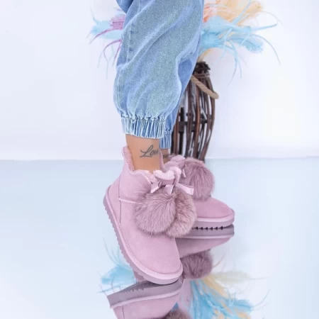 Frauen UG WL107 Lederstiefel rosa | Mei