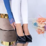 Dünne Absatzschuhe LLH60A Schwarz | Mei