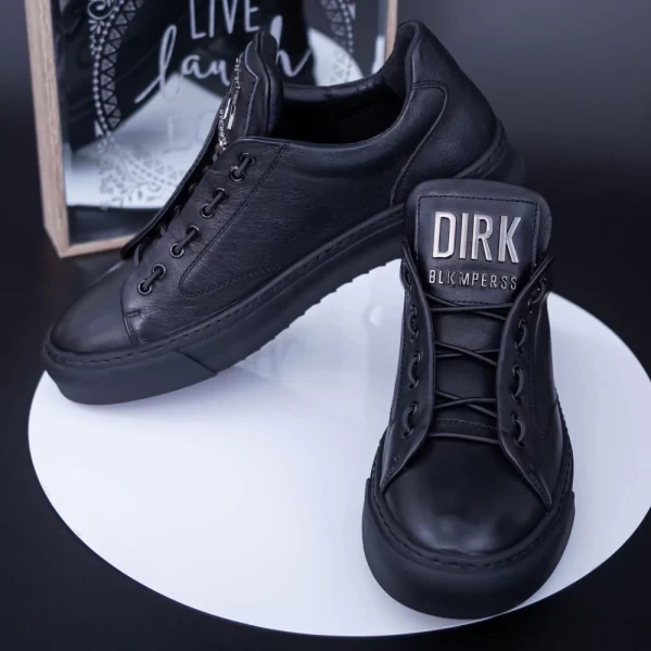 Frauensportschuhe aus natürlichen Leder 90985s schwarz | F.Gerardo