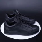 Frauensportschuhe aus natürlichen Leder 90985s schwarz | F.Gerardo