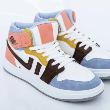 Herren Sportschuhe AJ02-1 White-Blue-Orange | Mode