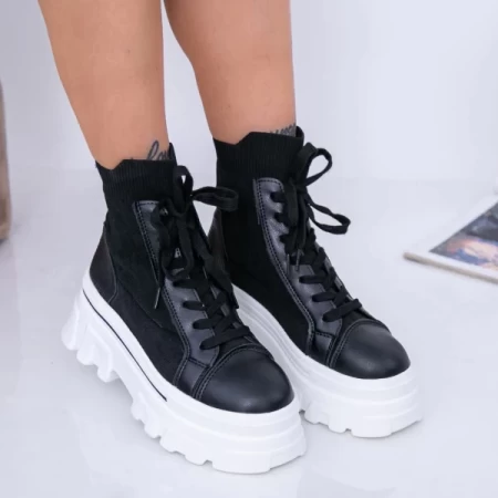 Sommerstiefel für Frauen WL179 Czarny-Biała | Mei