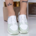 Frauen Sportschuhe AW199 Weiß und Grün Engelblau