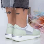 Frauen Sportschuhe AW199 Weiß und Grün Engelblau