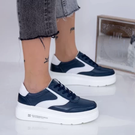 Frauen Sportschuhe AW351 Dunkelblau-Weiß Engelblau