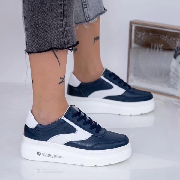 Frauen Sportschuhe AW351 Dunkelblau-Weiß Engelblau