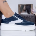Frauen Sportschuhe AW351 Dunkelblau-Weiß Engelblau