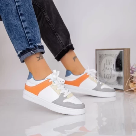Frauen Sportschuhe A28 White-Orange | Mode