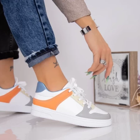 Frauen Sportschuhe A28 White-Orange | Mode