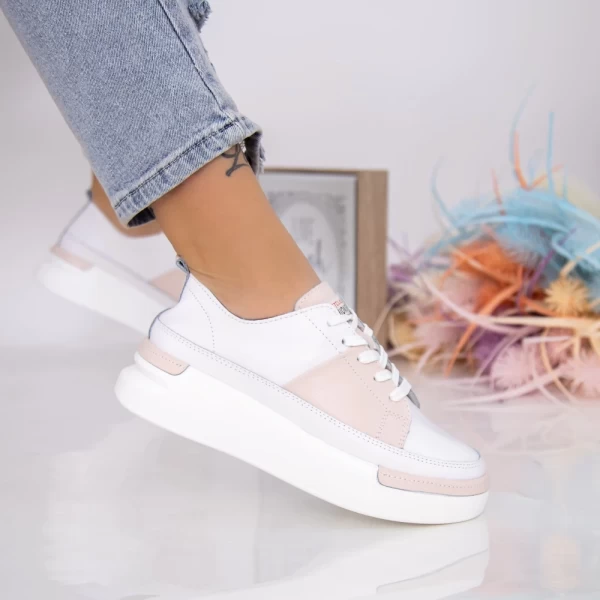 Frauen Sportschuhe AW369 White-Pink | Engelblau