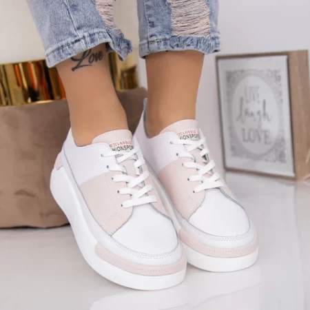 Frauen Sportschuhe AW369 White-Pink | Engelblau