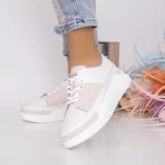 Frauen Sportschuhe AW369 White-Pink | Engelblau