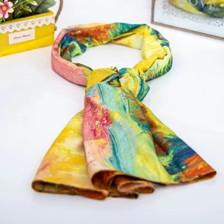 Damens Silk-Schal mit zwei Gesichtern RR2021-028 | Mode