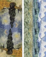 Damens Silk-Schal mit zwei Gesichtern RR2021-030 | Mode
