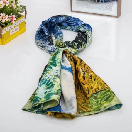 Damens Silk-Schal mit zwei Gesichtern RR2021-030 | Mode