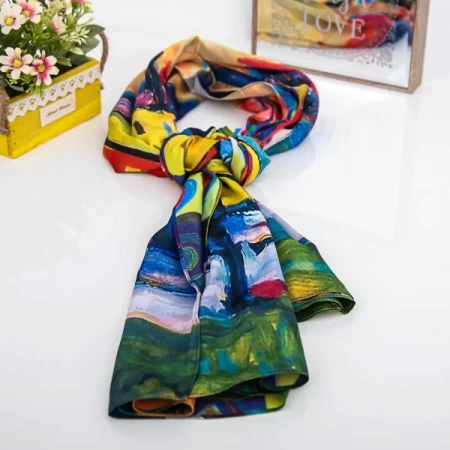 Damens Silk-Schal mit zwei Gesichtern RR2021-011 | Mode