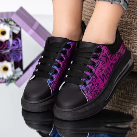 Frauen jg33 schwarz-lila Sportschuhe Mei