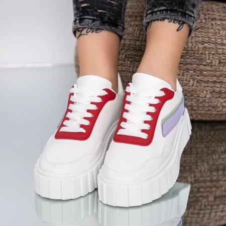 Frauen Sportschuhe MU16 White-Red | Mode