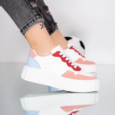 Frauen MU21 White-Red Sports Schuhe Mode