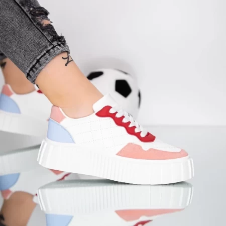 Frauen MU21 White-Red Sports Schuhe Mode