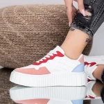 Frauen MU21 White-Red Sports Schuhe Mode