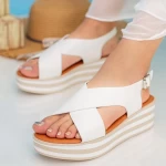 Sandalen auf der weißen Plattform QZL252 Mei