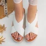 Sandalen auf der weißen Plattform QZL252 Mei