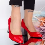 C99b dicke Fersenschuhe rot Mode