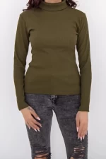 Frauenbluse mit Kragen 6127 Khaki | ADROM