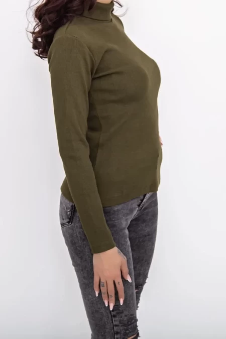 Frauenbluse mit Kragen 6127 Khaki | ADROM