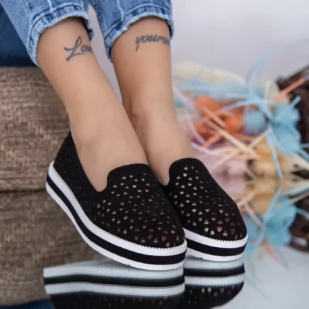 Frauenschuhe jeden Tag L55 schwarz Mei