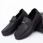 Herren-Slipper aus natürlichen Leder AK361-2 Schwarz | Mels