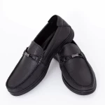 Herren-Slipper aus natürlichen Leder AK361-2 Schwarz | Mels