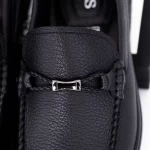 Herren-Slipper aus natürlichen Leder AK361-2 Schwarz | Mels