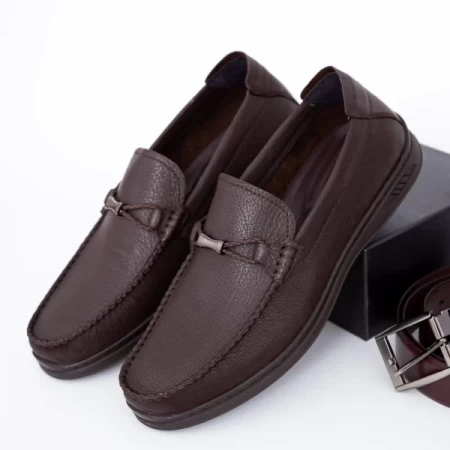 Herren-Slipper aus natürlichen Leder AK361-2 Bronze | Mels