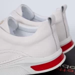 Herren Sportschuhe aus natürlichen Leder JH9070 Weiß | F.Gerardo