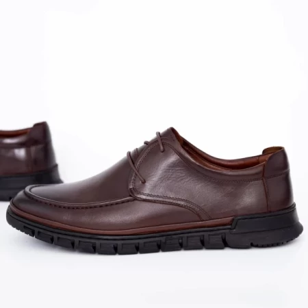 Herrenschuhe aus natürlichen Leder W2687-1 BROW | Mels