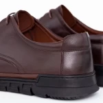 Herrenschuhe aus natürlichen Leder W2687-1 BROW | Mels