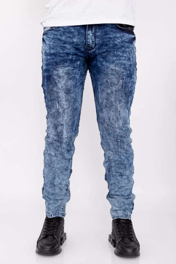 Herren E7709 Blue-Grau-Jeans Fartfallin