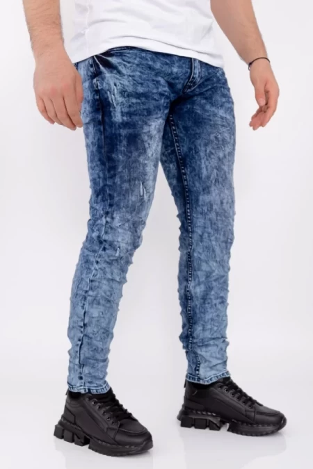 Herren E7709 Blue-Grau-Jeans Fartfallin