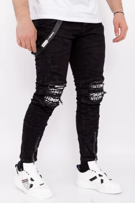 Männer e7693 Schwarze Jeans Fartfallin