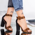Sandalen mit dicken Absätzen xkk161a Leopard | Mei