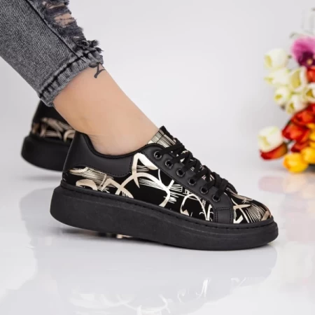 Frauen Sportschuhe jg37 schwarz-gold Mei