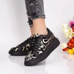 Frauen Sportschuhe jg37 schwarz-gold Mei